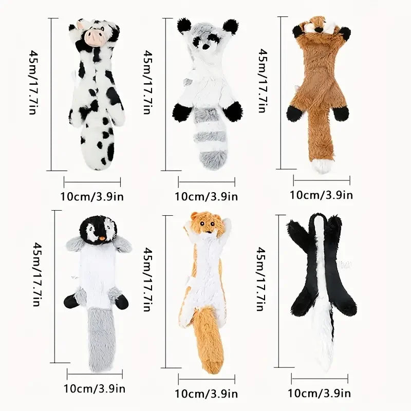 Plush Interactive Toy - Squeaky Animal Chew