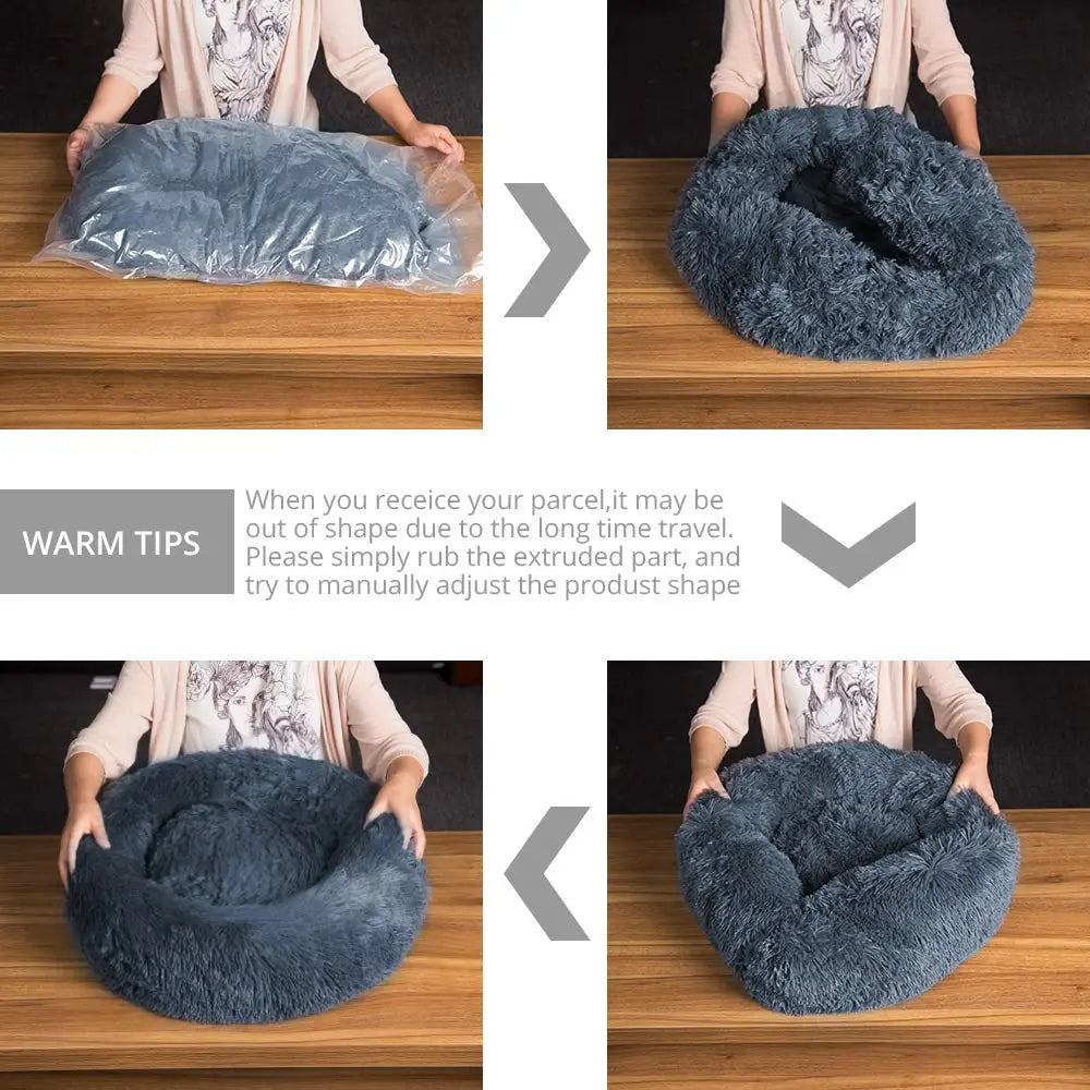 Oversized Round Pet Bed - Plush Nest