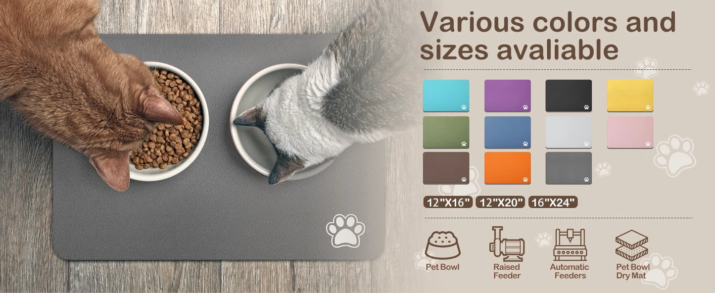 Absorbent Water Mat - Quick Dry Pet Placemat