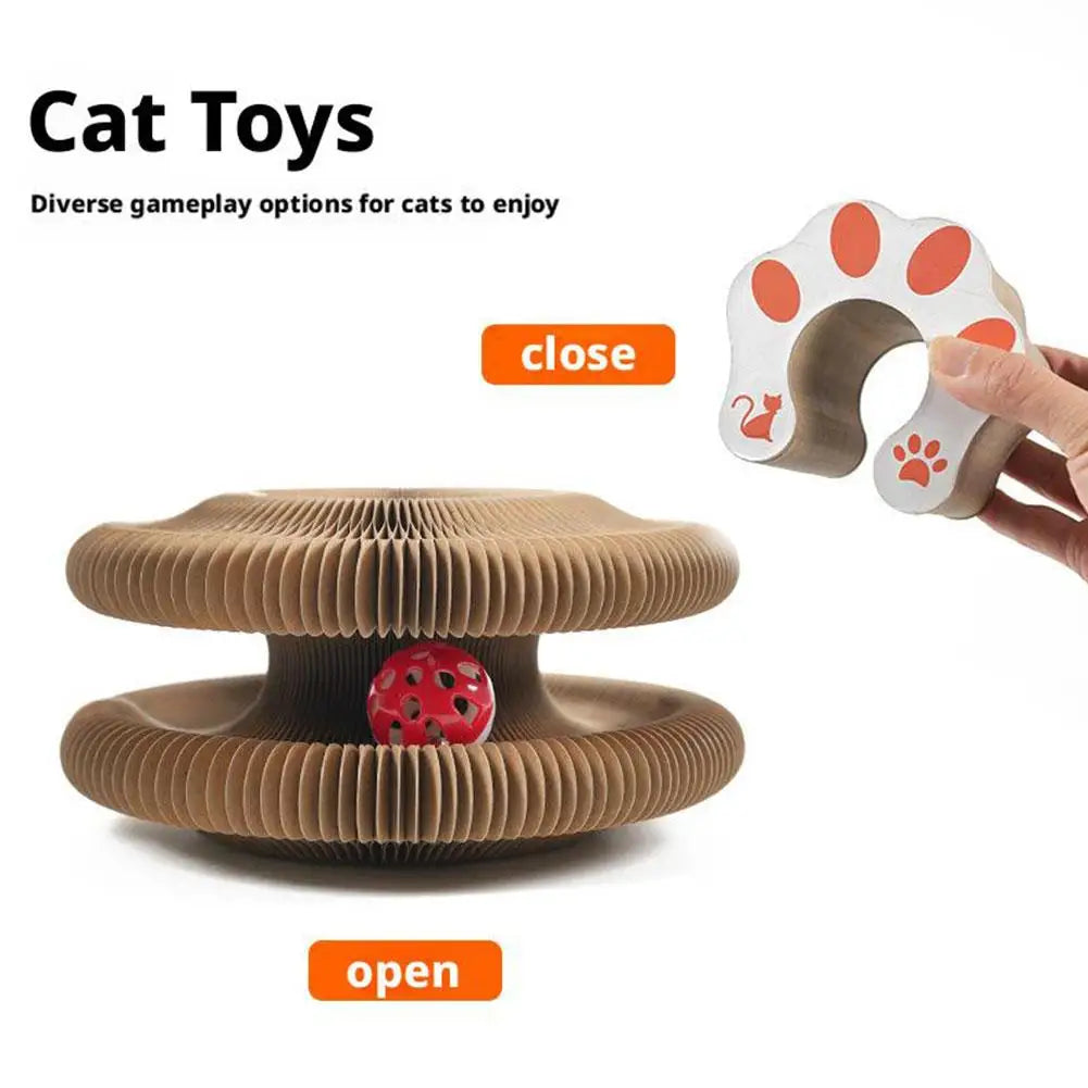Magic Organ Cat Scratcher – Foldable with Rolling Ball