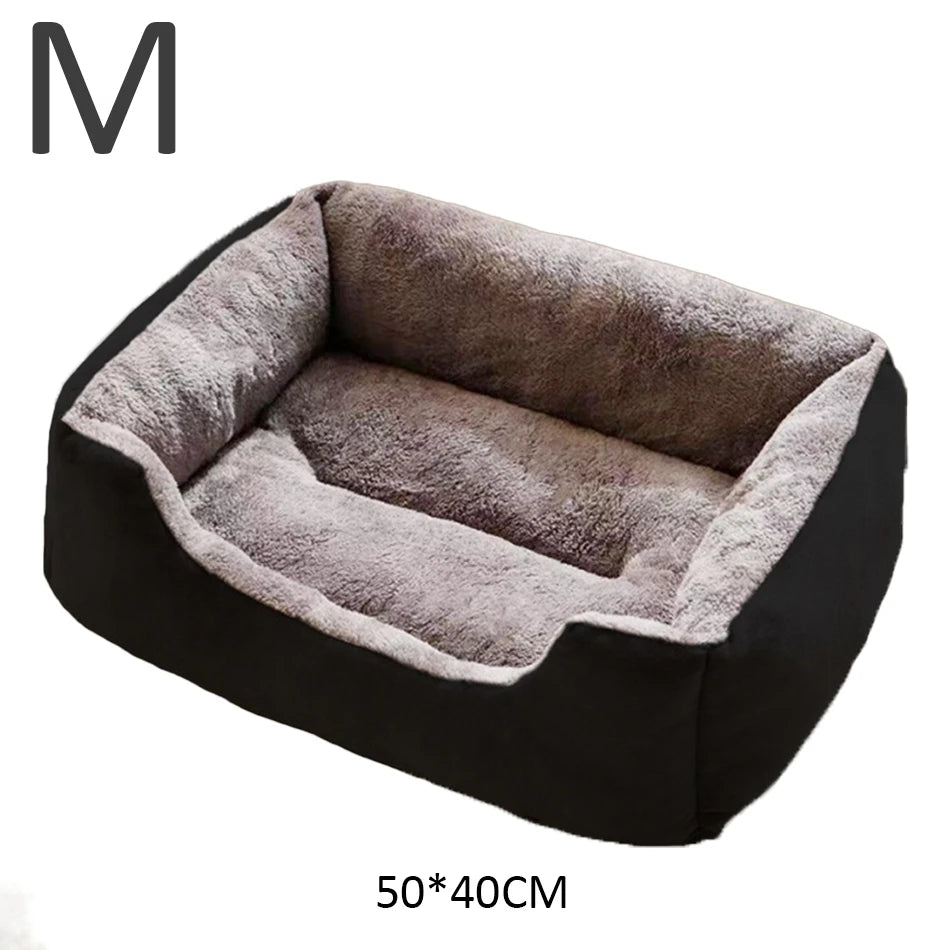 Plush Cat Bed Basket - Cozy Plush Bed
