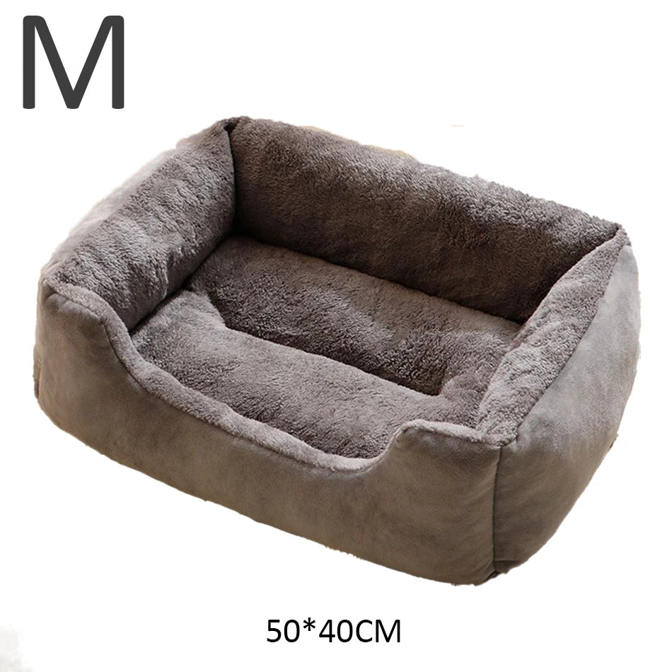 Plush Cat Bed Basket - Cozy Plush Bed