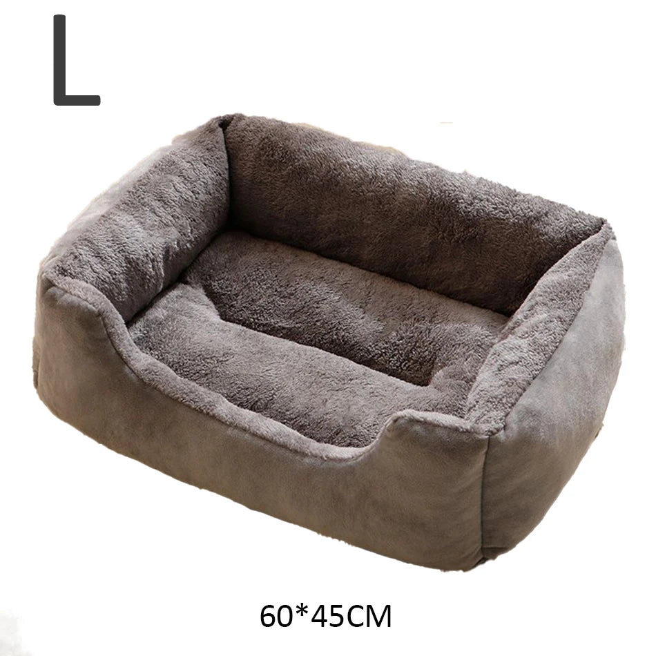 Plush Cat Bed Basket - Cozy Plush Bed