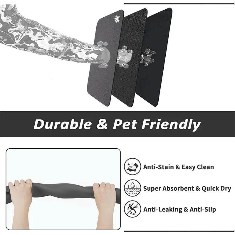 Absorbent Water Mat - Quick Dry Pet Placemat