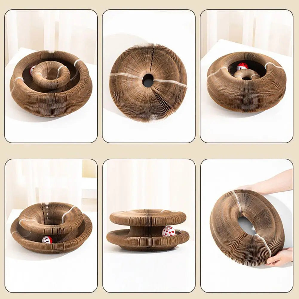 Magic Organ Cat Scratcher – Foldable with Rolling Ball