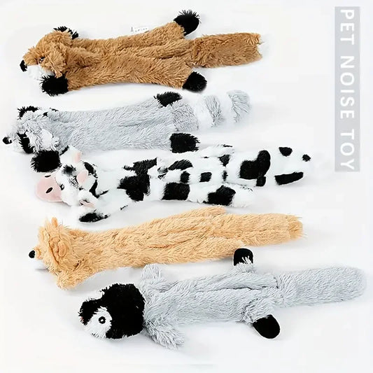 Plush Interactive Toy - Squeaky Animal Chew