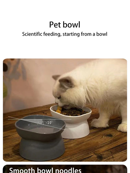 Elevated Cat Bowl - Anti-Vomit Whisker Relief