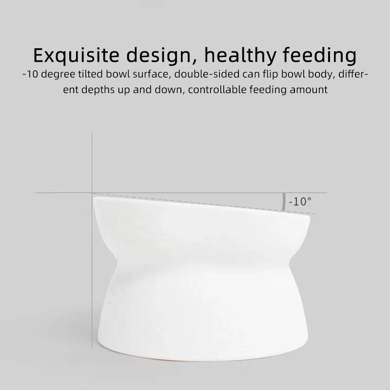Elevated Cat Bowl - Anti-Vomit Whisker Relief