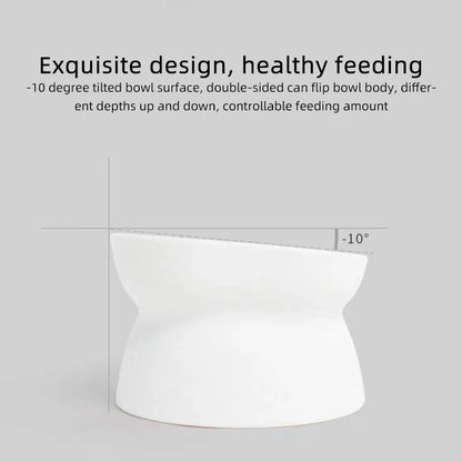 Elevated Cat Bowl - Anti-Vomit Whisker Relief