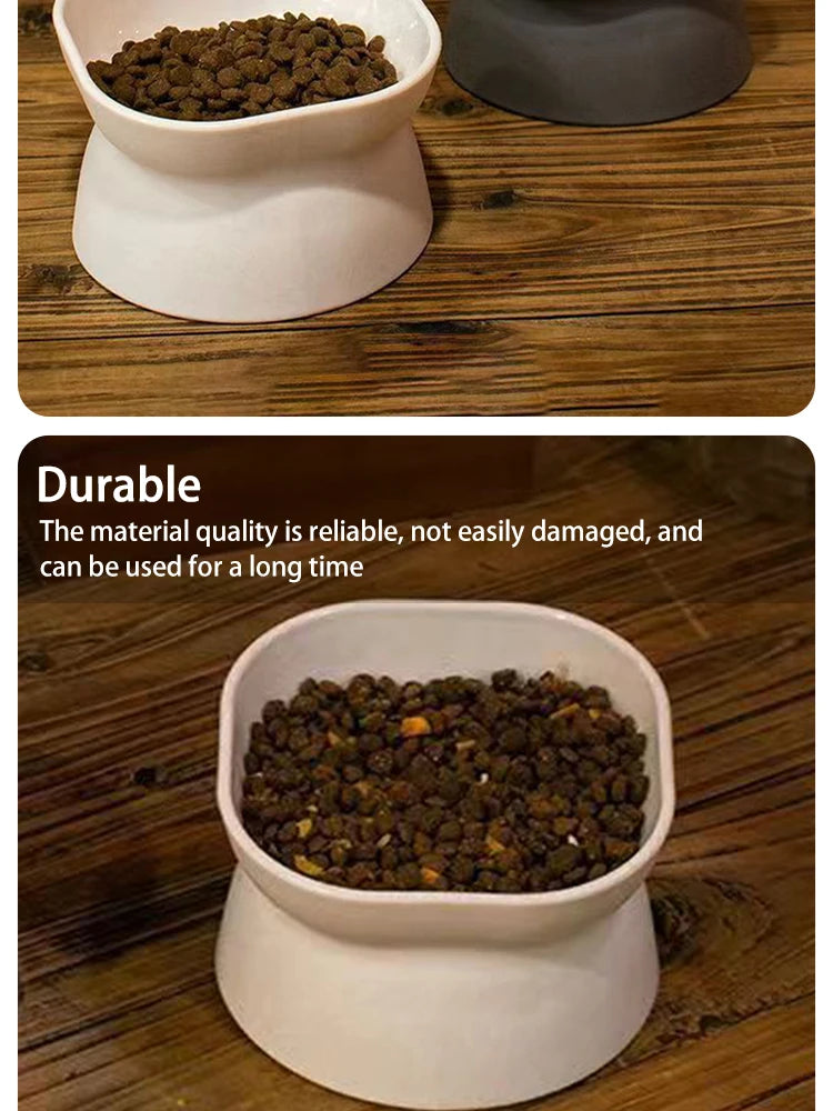 Elevated Cat Bowl - Anti-Vomit Whisker Relief