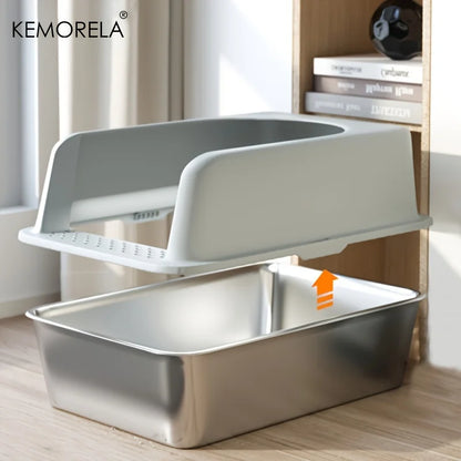 Large Litter Box - Odor Proof Steel Pan