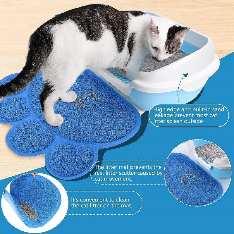 Washable Litter Mat - Non-Slip Sand Trapping Pad