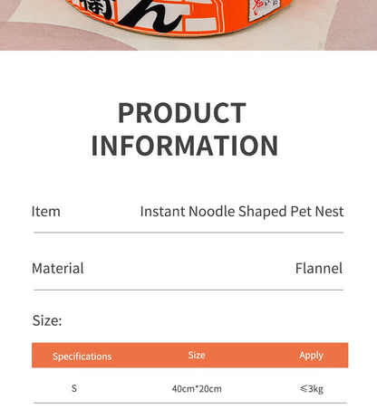 Instant Noodle Pet Bed - Super Large Cozy Nest