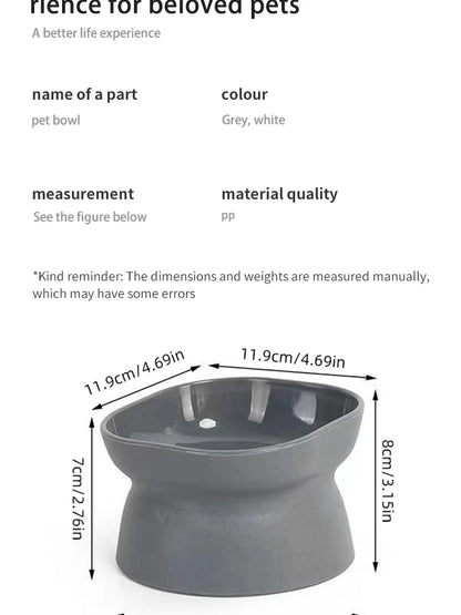 Elevated Cat Bowl - Anti-Vomit Whisker Relief