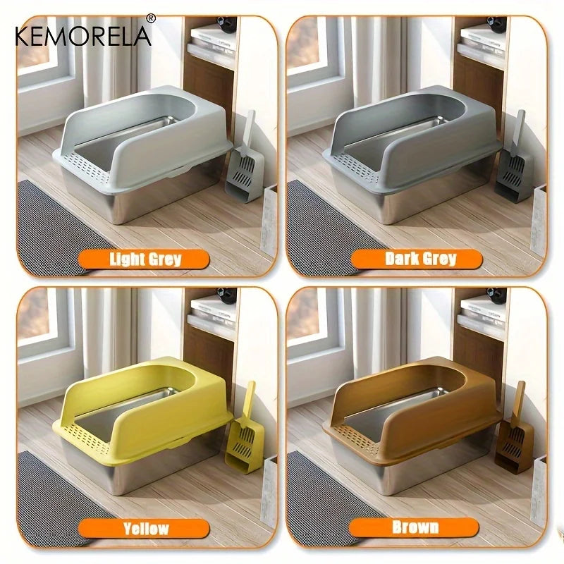 Large Litter Box - Odor Proof Steel Pan