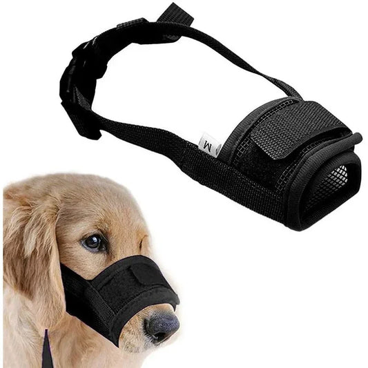 Adjustable Dog Muzzle - Anti-Bite Mesh Mask