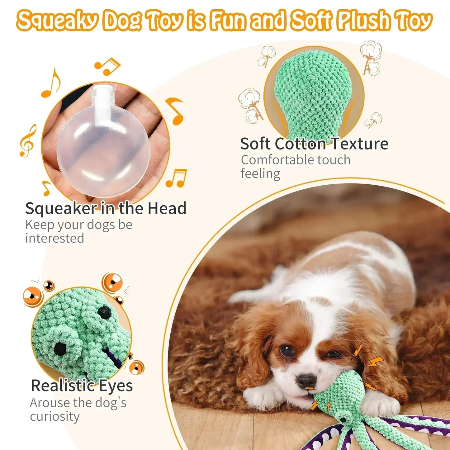 Octopus Chew Toy - Bite-Resistant Plush