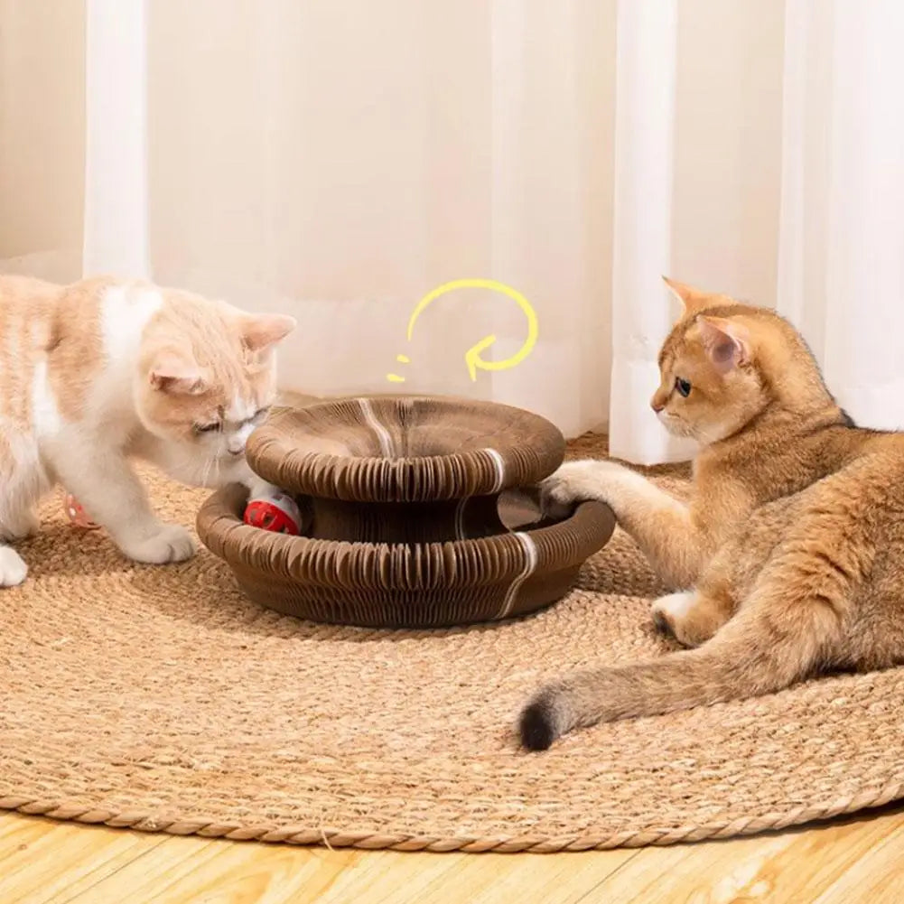 Magic Organ Cat Scratcher – Foldable with Rolling Ball