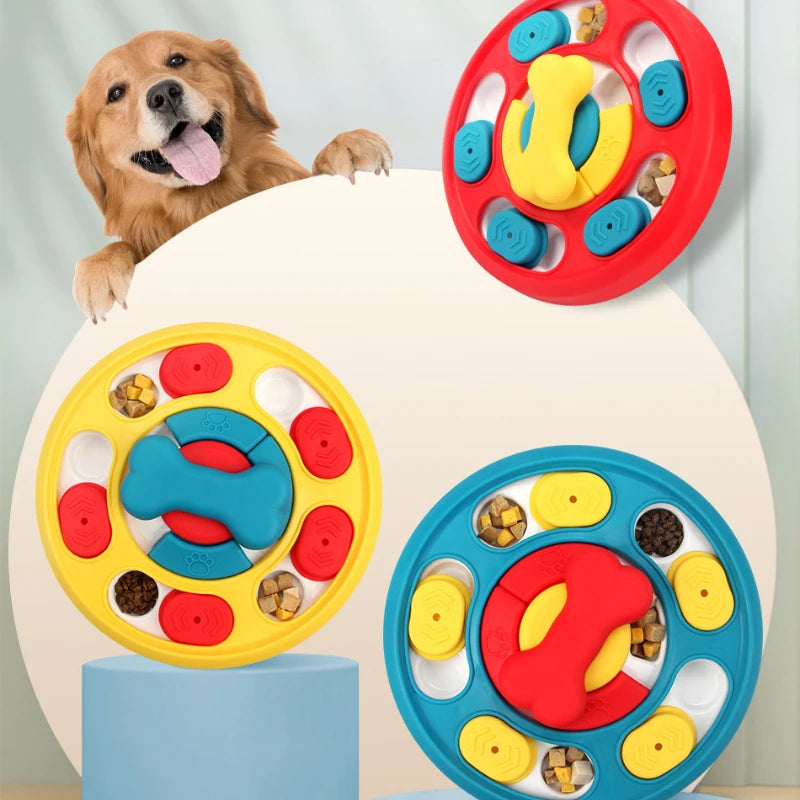 Interactive Puzzle Feeder - Slow Eating IQ Booster for Dogs