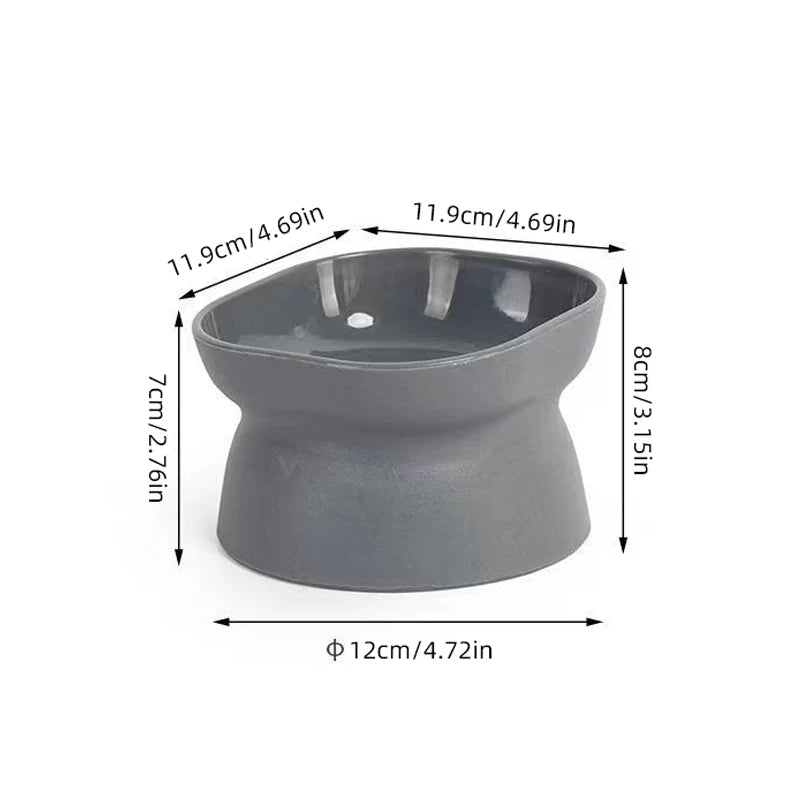 Elevated Cat Bowl - Anti-Vomit Whisker Relief