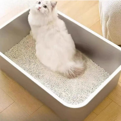 Open Top Litter Tray - Stainless Steel High Side Box