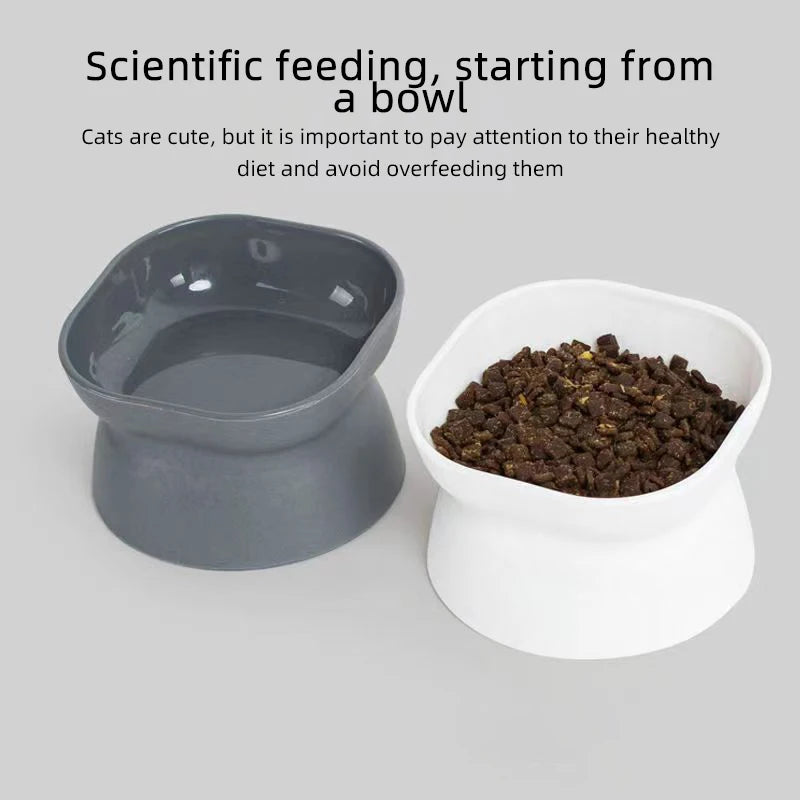 Elevated Cat Bowl - Anti-Vomit Whisker Relief