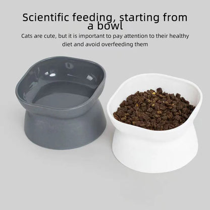 Elevated Cat Bowl - Anti-Vomit Whisker Relief