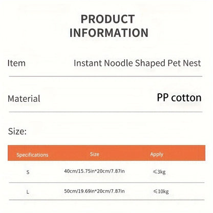 Instant Noodle Pet Bed - Super Large Cozy Nest