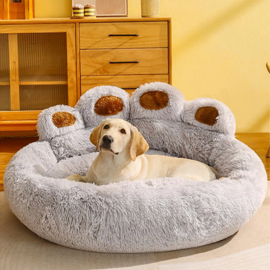 Fluffy Kennel Bed - Plush Sleeping Basket