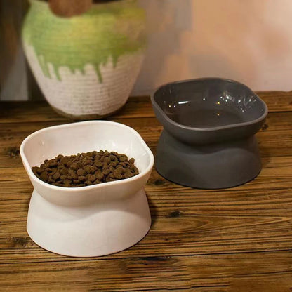 Elevated Cat Bowl - Anti-Vomit Whisker Relief